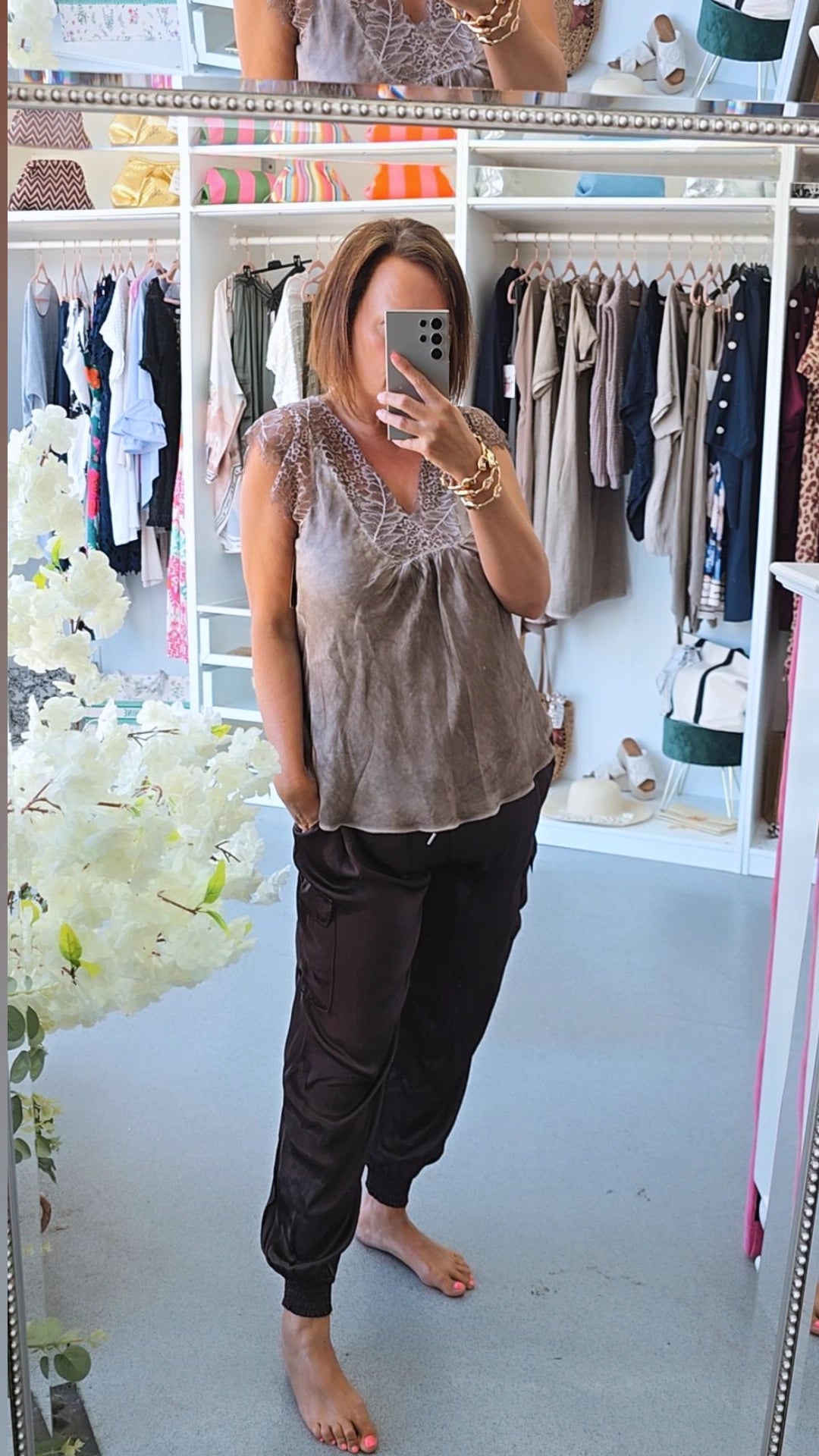 Becca Satin cargos