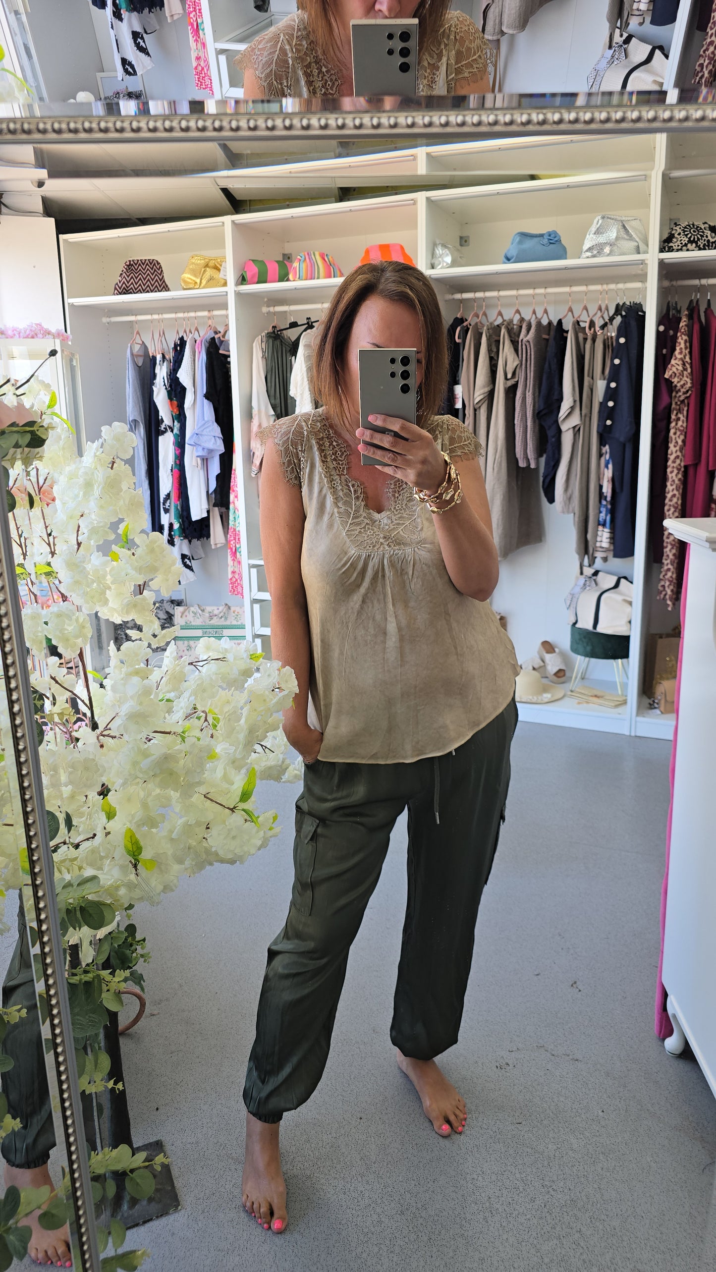 Becca Satin cargos