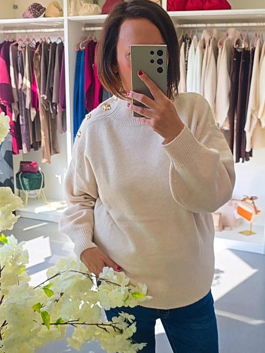 Kerry Gold Button Jumper