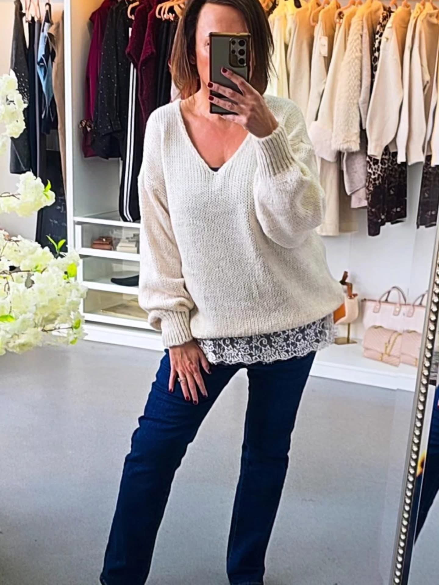 Josie Lace Trim Jumper