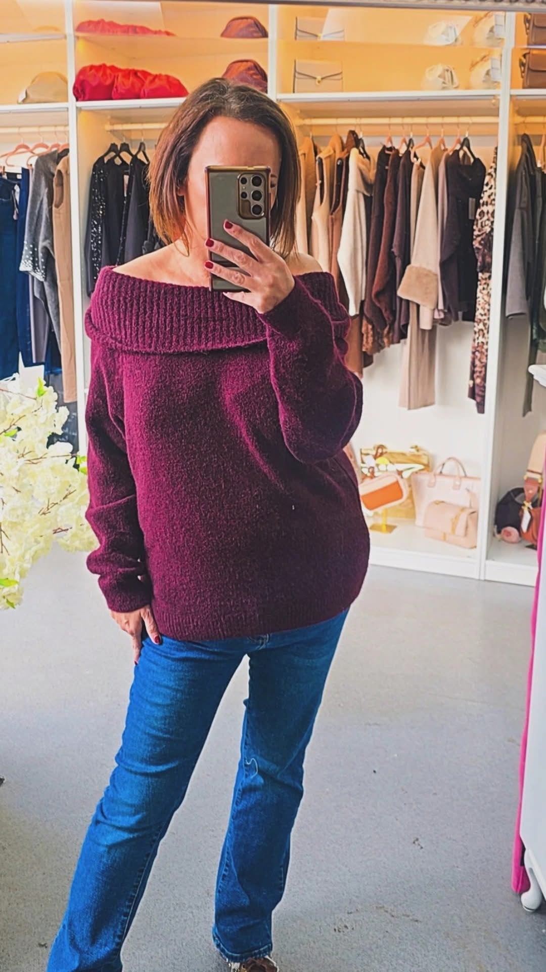 Dolly Off Shoulder Knit Jumper