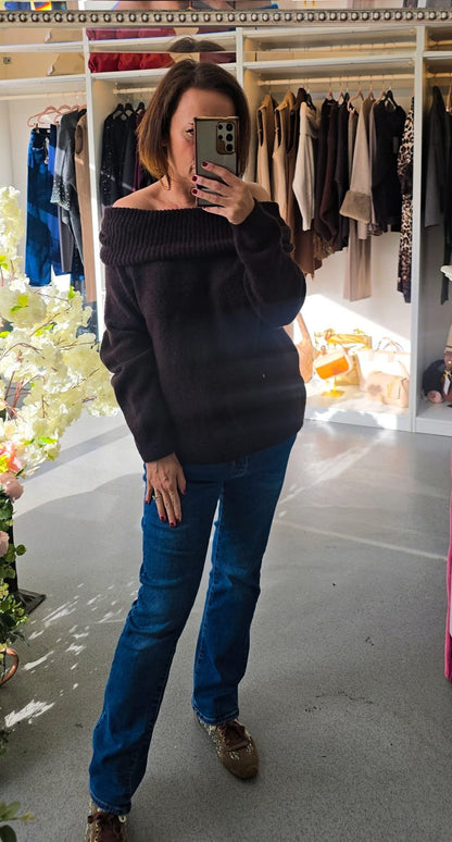 Dolly Off Shoulder Knit Jumper