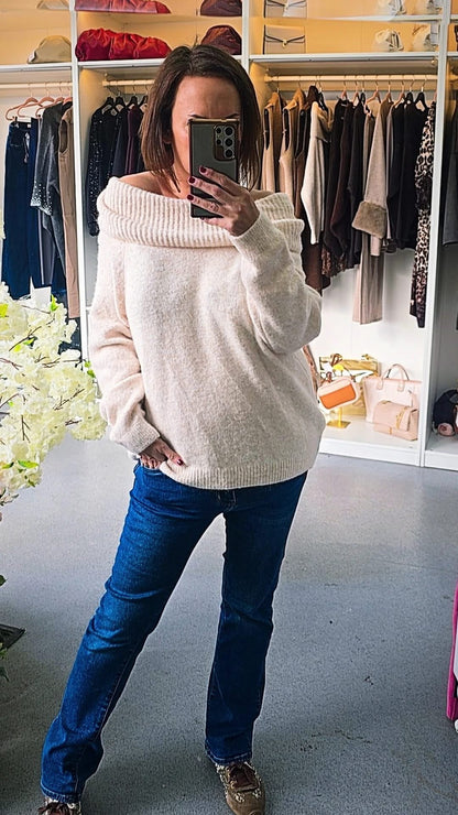 Dolly Off Shoulder Knit Jumper